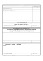 USAFE IMT Form 401 Request for Use of School Facilities, Page 2