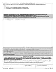 USAFE Form 201 Application for Employment With the US Air Forces in Germany (Non-US) (English/German), Page 3