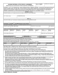 USAFE Form 291A Housing Referral Office Rental Agreement (Germany) (English/German)