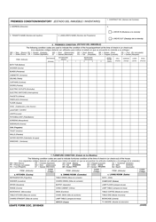 USAFE Form 333C Premises Condition/Inventory (English/Spanish)