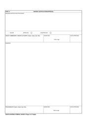 USAFE-AFAFRICA Form 64 Request for Special Certification, Page 2