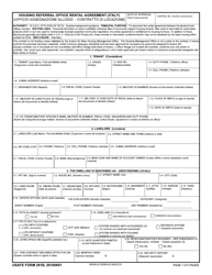 USAFE Form 291B Housing Referral Office Rental Agreement (Italy) (English/Italian)