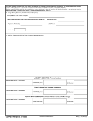 USAFE Form 291B Housing Referral Office Rental Agreement (Italy) (English/Italian), Page 5