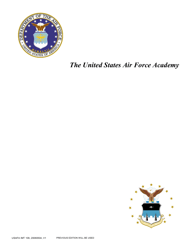 Document preview: USAFA IMT Form 109 United States Air Force Academy Certificate (8.5 X 11)