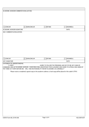 USAFA Form 68 Cadet Academic Deficiency Evaluation and Probation Action Plan, Page 3