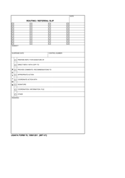 Document preview: USAFA Form 70 Routing/Referral Slip
