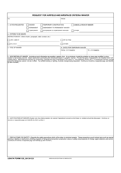 USAFA Form 135 Request for Airfield and Airspace Criteria Waiver