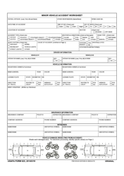 USAFA Form 625 Minor Vehicle Accident Worksheet