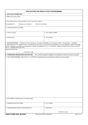 USAFA Form 120P Application for Vehicle Puck Programming