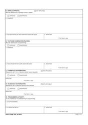 USAFA Form 120P Application for Vehicle Puck Programming, Page 2