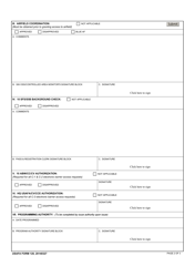USAFA Form 120 Facility/Barrier Electronic Access Request, Page 2