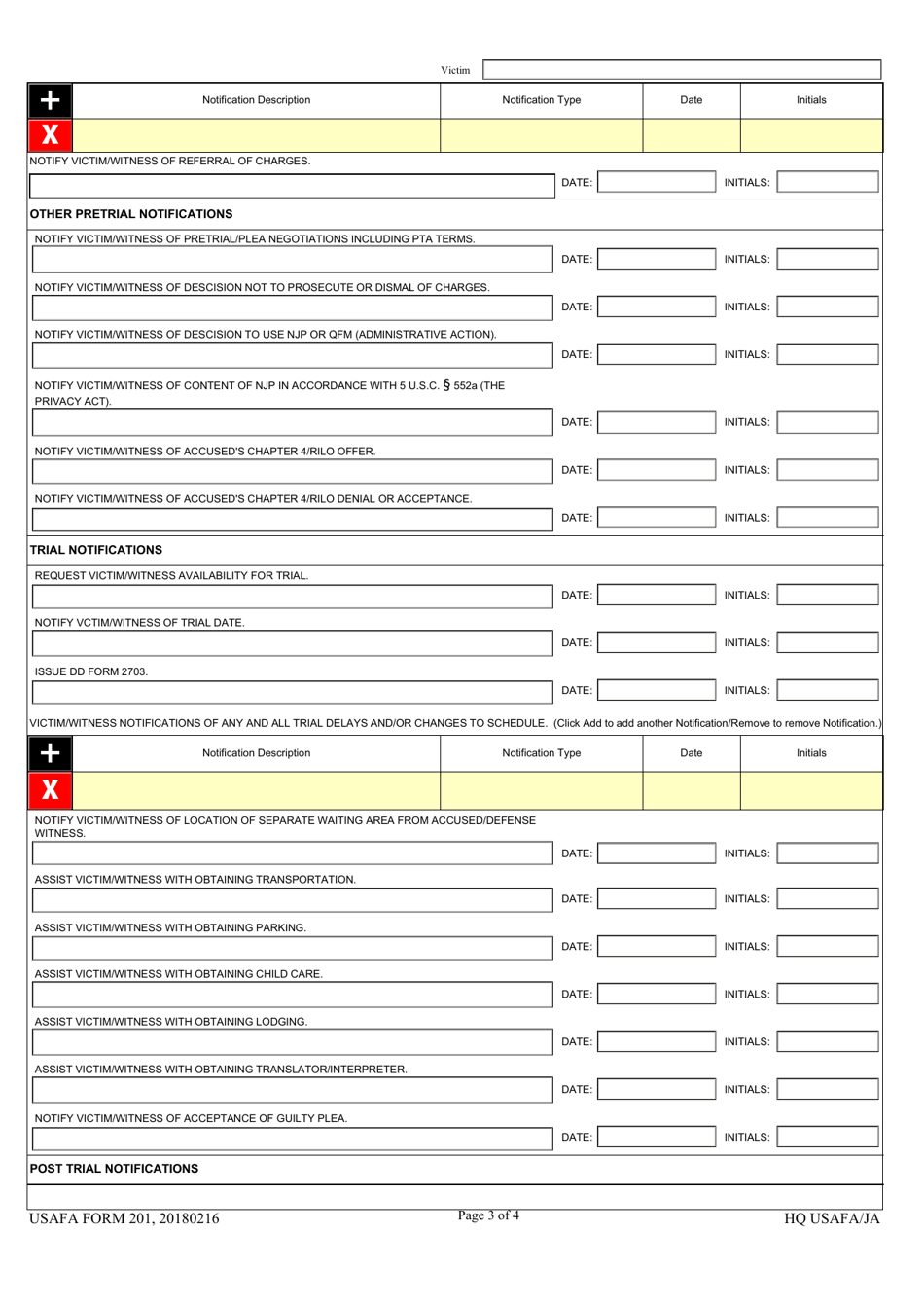 USAFA Form 201 Usafa Judge Advocate Generals Corp Vwap E-Checklist, Page 3