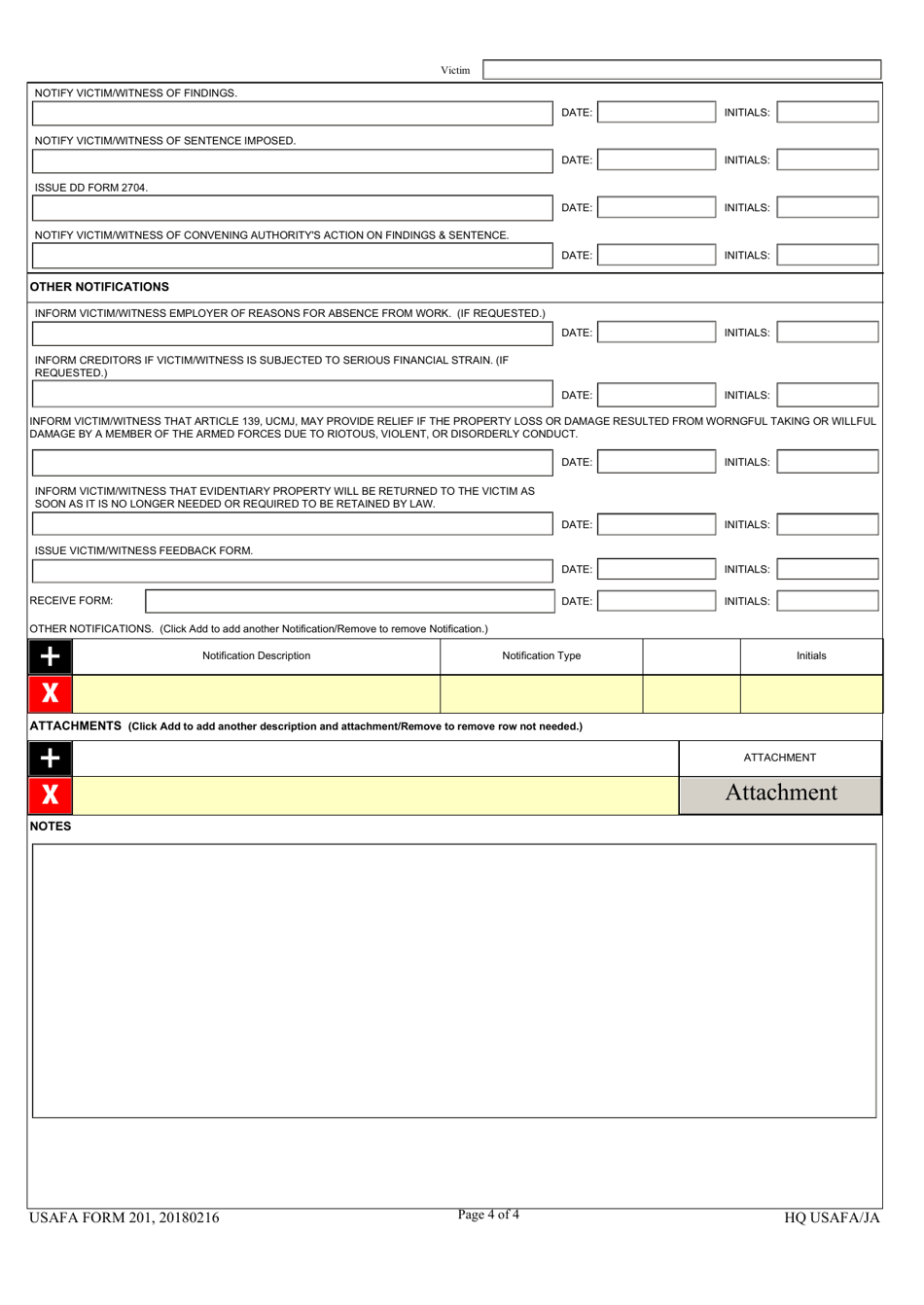 USAFA Form 201 Usafa Judge Advocate Generals Corp Vwap E-Checklist, Page 4