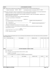 AFTO Form 874 Time Compliance Technical Order Supply Data Requirements, Page 2