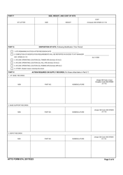 AFTO Form 874 Time Compliance Technical Order Supply Data Requirements, Page 5
