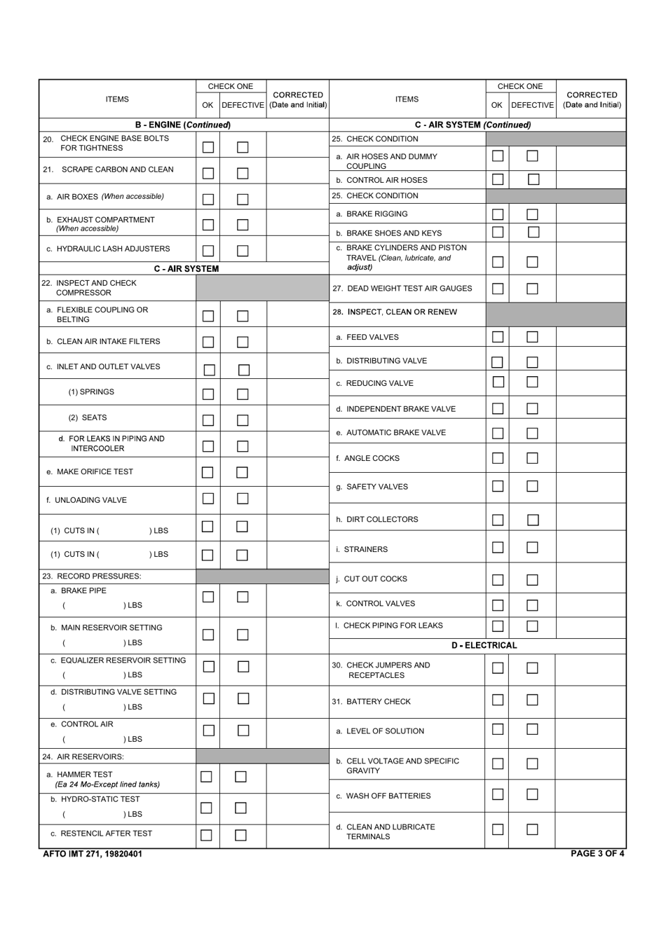 AFTO IMT Form 271 - Fill Out, Sign Online and Download Fillable PDF ...