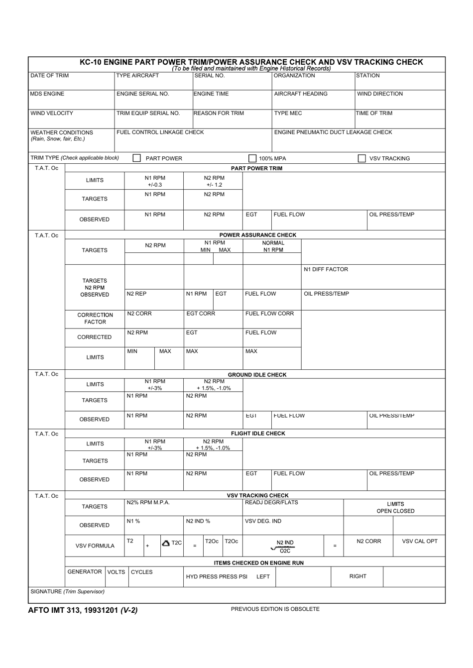 AFTO IMT Form 313 - Fill Out, Sign Online and Download Fillable PDF ...