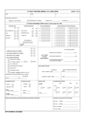 AFTO Form 54 &quot;Lf Fault Record (Wings I, Iii, V and Vafb)&quot;