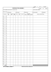 AFTO Form 30 &quot;Reproduction Assembly Sheet&quot;