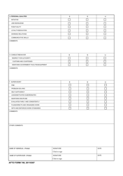 AFTO Form 748 Team Chief Fitness Evaluation, Page 2