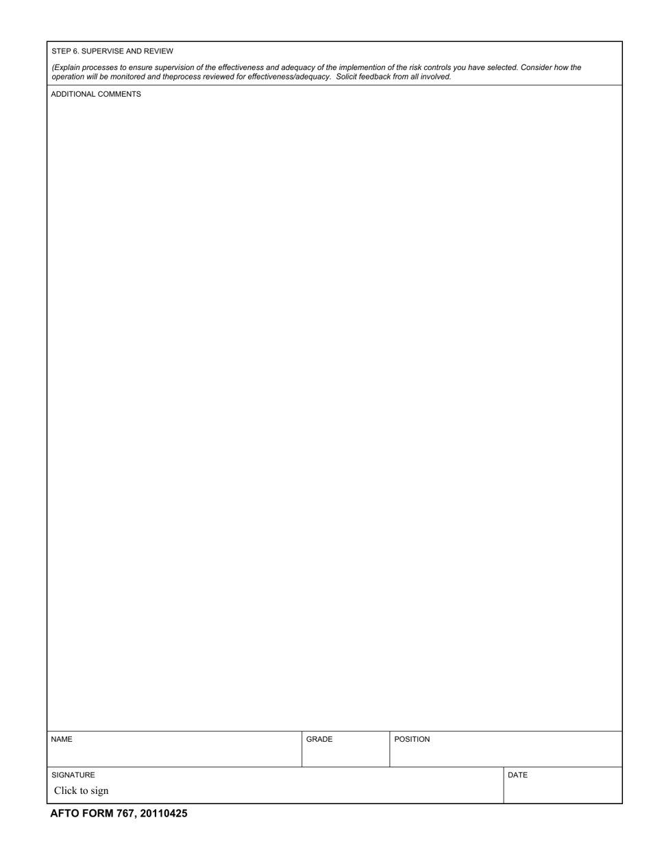 AFTO Form 767 Ei Operational Risk Management (Orm) Worksheet, Page 2