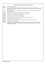AFTO Form 1 Welding Proficiency Log, Page 2