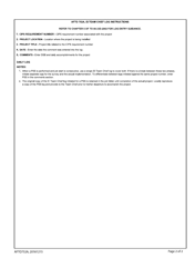 AFTO Form 752A Engineering Installation Project Report Daily Log, Continuation, Page 2