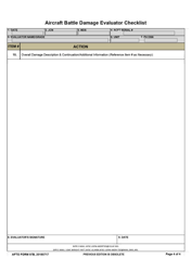AFTO Form 97B Aircraft Battle Damage Evaluator Checklist, Page 4