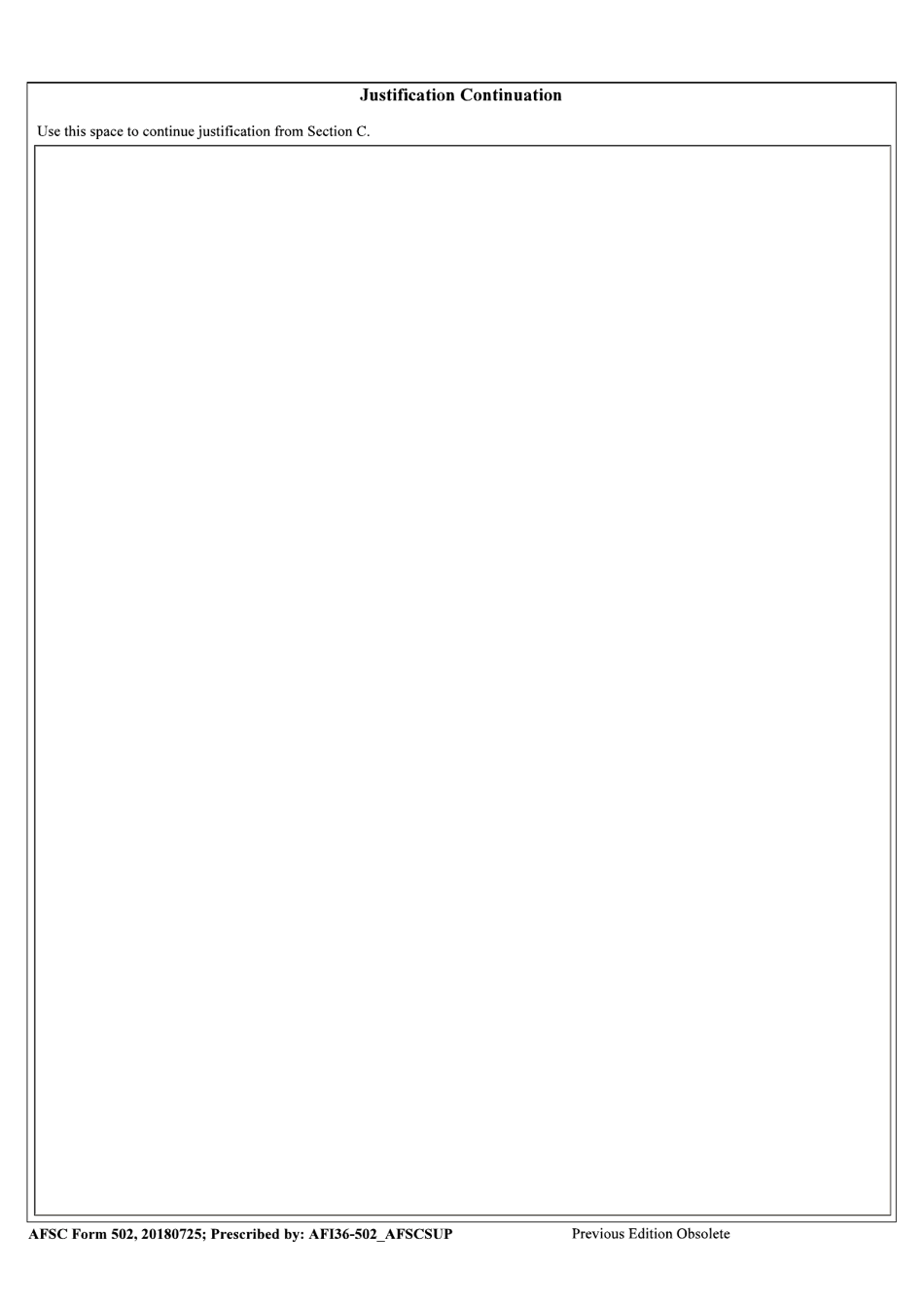 AFSC Form 502 AFSC Overhire (Oh) Form, Page 3