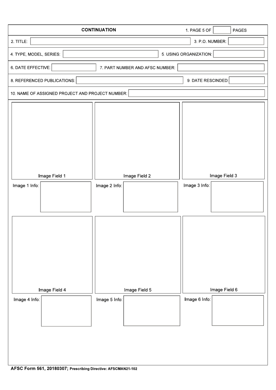 AFSC Form 561 Process Order, Page 5