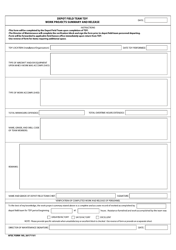 AFSC Form 195 &quot;Depot Field Team TDY Work Projects Summary and Release&quot;