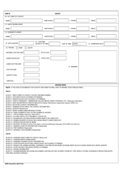 AFSC Form 501 Request for Quote/Rough Order of Magnitude, Page 2