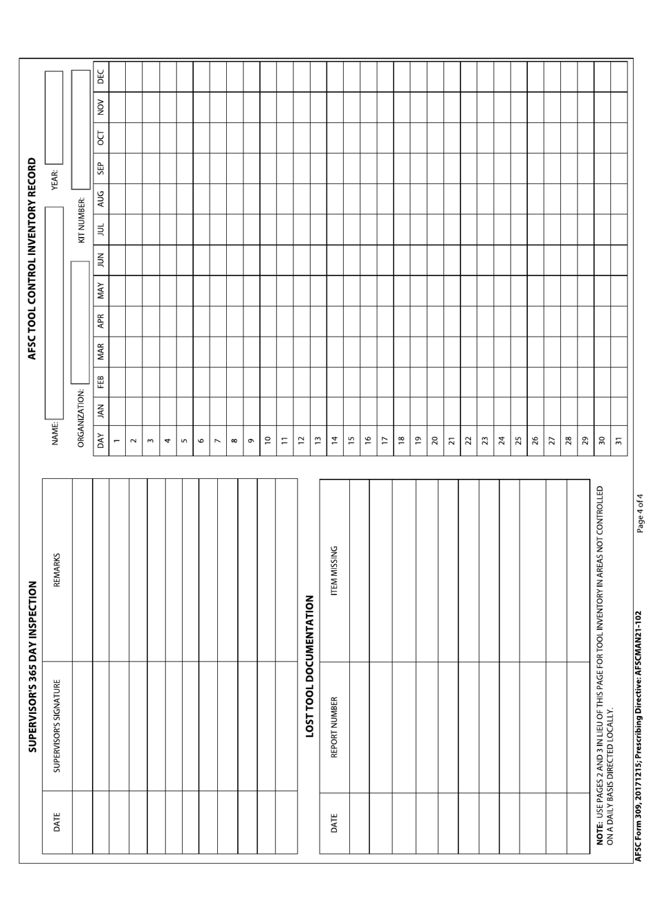 AFSC Form 309 - Fill Out, Sign Online and Download Fillable PDF ...