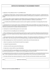 AFSC Form 311 &quot;Certificate of Responsibility for Government Property&quot;
