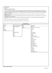 AFTO Form 225C Inside Plant Node Asset Inventory, Page 2