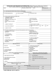 Document preview: 45 SW Form 2245 Radiation Use Request/Authorization(Radio Frequency Microwave System)
