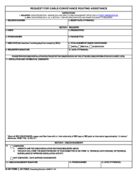 Document preview: 50 SW Form 2 Request for Cable/Conveyance Routing Assistance