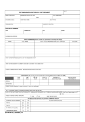 51 FW IMT Form 91 Distinguished Visitor (Dv) Visit Request