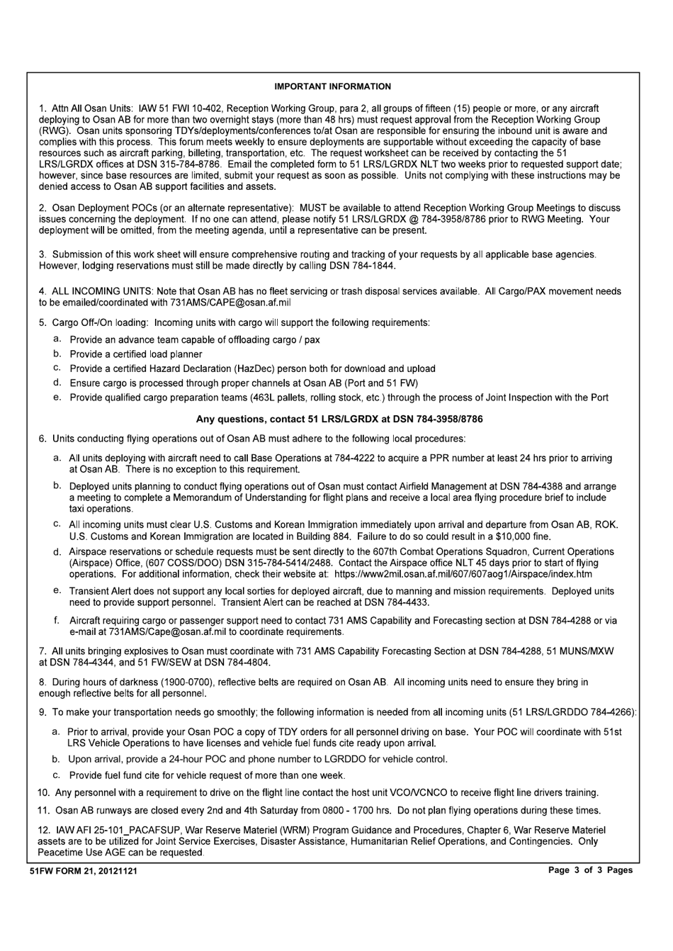 51 FW Form 21 Reception Working Group (Rwg) Request, Page 3