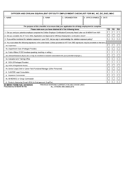 Document preview: 59 MDW Form 168 Officer and Civilian Equivalent off-Duty Employment Checklist for Mc, Nc, Dc, Bsc, Msc