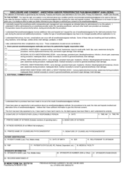 Document preview: 59 MDW Form 164 Disclosure and Consent - Anesthesia and/or Perioperative Pain Management (Analgesia)