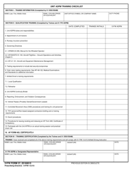 51 FW Form 37 &quot;Unit Adpm Training Checklist&quot;