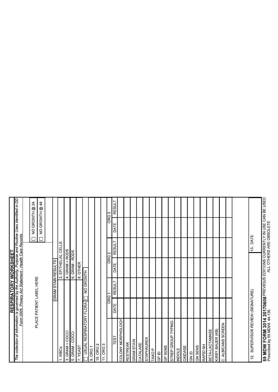 59 MDW Form 3014 Respiratory Worksheet, Page 1