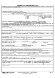 Document preview: 59 MDW Form 177 Screening Questionnaire 4-11 Month Visit