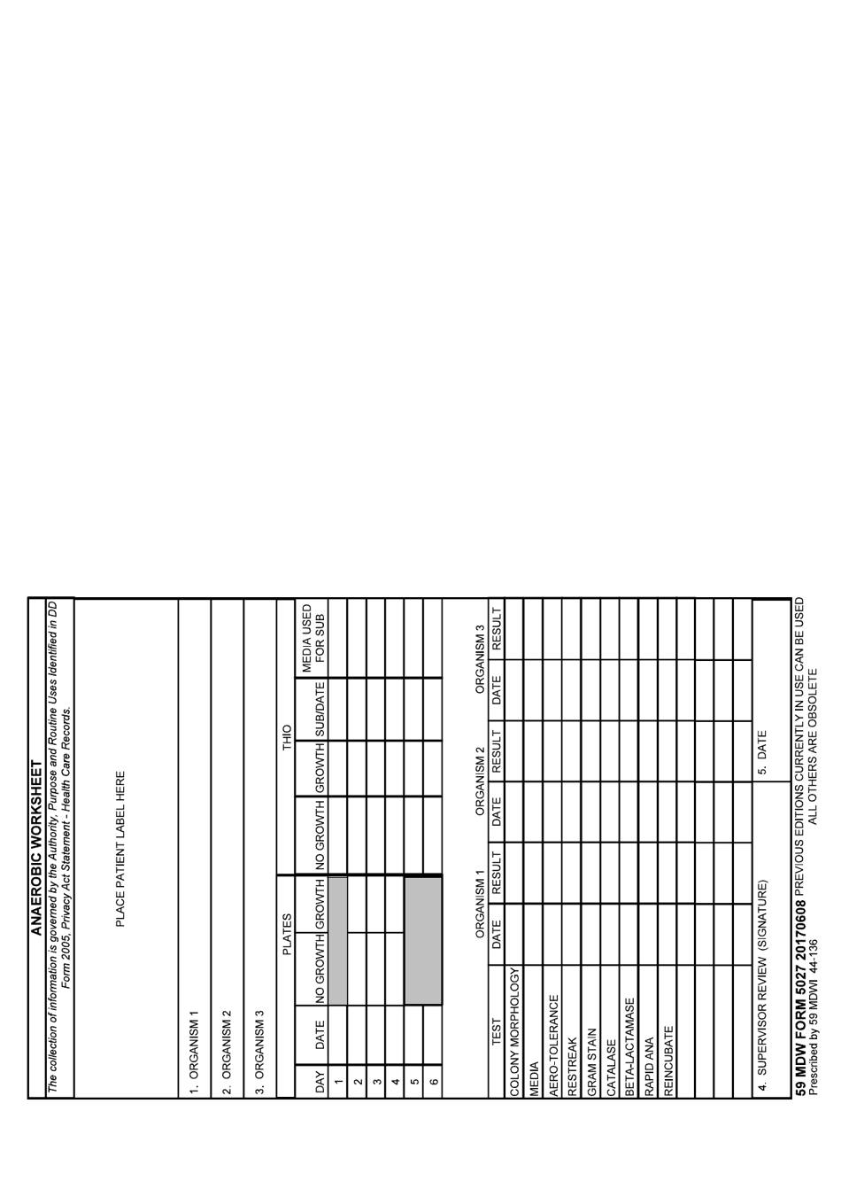 59 MDW Form 5027 Anaerobic Worksheet, Page 1