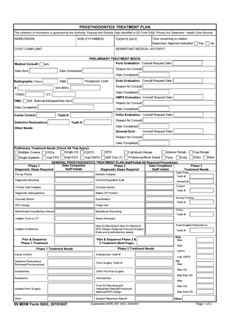 59 MDW Form 5003  Printable Pdf
