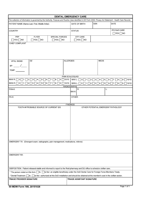 59 MDW Form 188  Printable Pdf