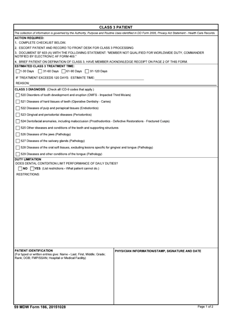 59 MDW Form 186  Printable Pdf
