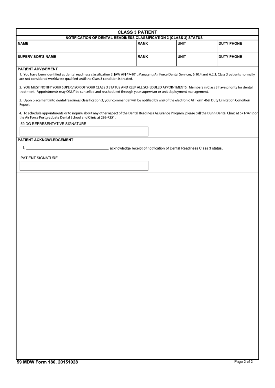 59 Mdw Form 186 - Fill Out, Sign Online And Download Fillable Pdf 