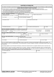 Document preview: 59 MDW Form 4015 Quarters Authorization